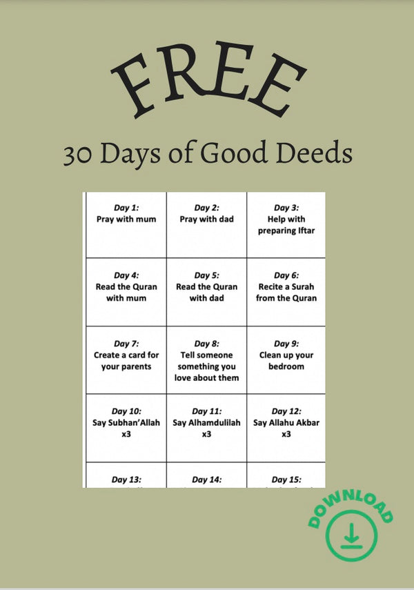 30 Days of Good Deeds - Worksheet